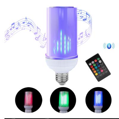 China Modern Smart Head Lamp 24 Color Blue-Tooth Changing Flame LED Music Colorful Bulb Light for sale