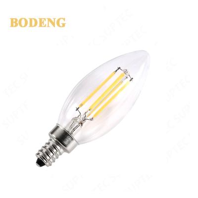 China Office LED Bulb Filament Light 2W 4W 6W 8W Glass LED Edison Candle Light Bulb for sale