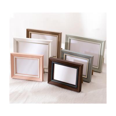 China Home Wholesale Acrylic Plastic Gift Small Picture Frame Thin Wooden Photo Frame Decoration Photo Frame for sale