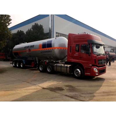 China 4X2 tractor 3 axles lpg tank trailer price/ lpg gas tanker semi trailer price for sale