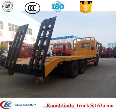 China Discounted Dongfeng 6x4 low bed truck flat bed truck for sale