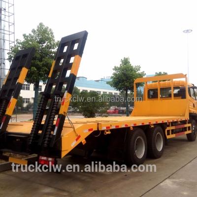 China Heavy duty 3 axle low bed truck for sale, flat bed truck for sale