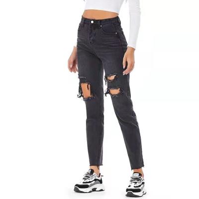 China 2021 Wholesale Winter Women's Jeans Jeggings black high waist stretch jeans /women's stretch jeans breathable denim for sale