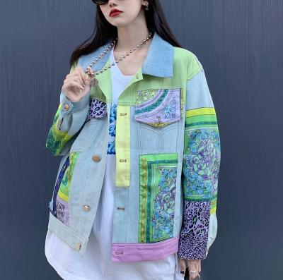 China Breathable New Arrival High Quality Denim Printing Coat For Winter for sale