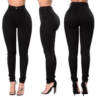 China 2021 Fashion Ladies Breathable Denim Pants Pencil High Lift Butt Stretch Waist Jeans Women Skinny Denim for sale