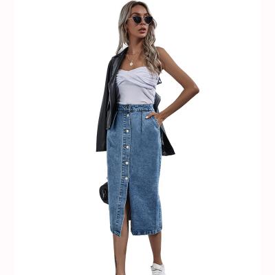 China Wholesale Sexy Plus Size Slit Skirt Denim Skirts Long For Women Skirts 2021 for sale