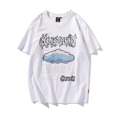 China Anti-pilling 2021 Summer New Arrival Oversized Short Sleeve Cloud Print T-shirts For Men And Women for sale