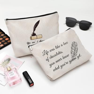 China Fashion Feather Makeup Cosmetic Bag for Women, Lovely Roomy Makeup Bags Travel Waterproof Organizer Toiletry Bag Accessories Gifts for sale