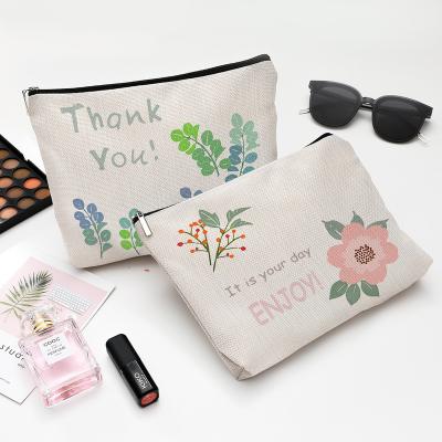 China Fashion Flower Makeup Cosmetic Bag for Women, Adorable Roomy Makeup Bags Travel Waterproof Organizer Toiletry Bag Accessories Gifts for sale