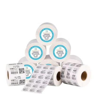 China Eco-friendly High Quality Square Rectangle White Blank Coated Shipping Labels Adhesive Paper Stickers for sale