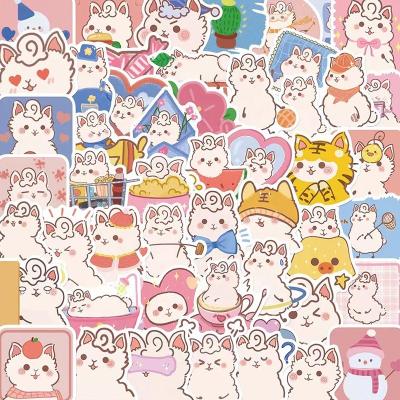 China Pattend Don't Repeat 50Pcs Cute Cartoon Alpaca Sheep Graffiti Label For DIY Laptop Album Skateboard Water Bottle Box for sale