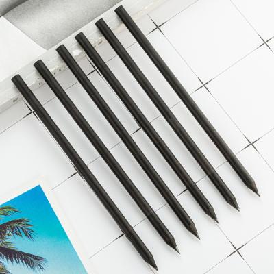 China office & School Pen Factory Wholesale Cheap Black Wooden Pencil HB Custom Wooden Pencil For OEM for sale