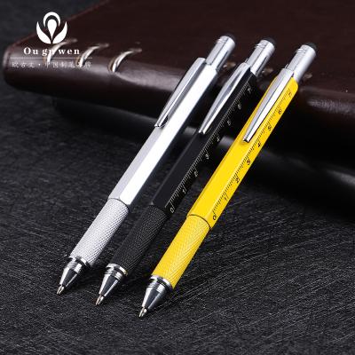 China Mut-function Pen 6 in 1 Multi Tool Multifunctional Stylus Pen with Screwdriver and Pointer Ballpointpen for sale