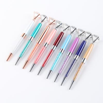 China office & School Pen Promotional Multi Color Crystal Diamond Metal Ballpoint Pen With Customized Logo for sale