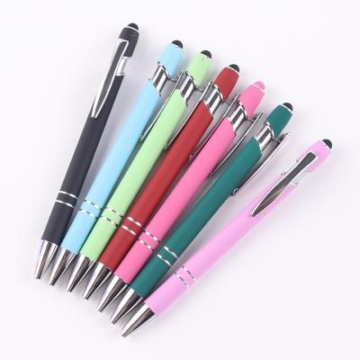 China office & Rubber Pen Aluminum Pen Promotion Gift Pen Factory Stylus Pen With School Metal Tip Stylus for sale