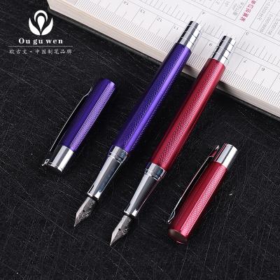 China Creative Fountain Pen Writing Fountain Pens OEM Classic Luxury Business Vintage Set Signature Ink Writing Stationery Gift Pens for sale