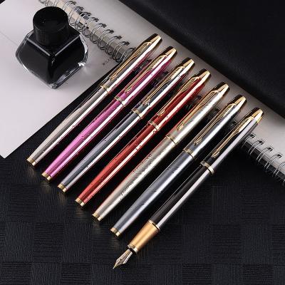 China Factory Price Popular Parker Logo Pen Business Gift Popular High Quality Custom Ink Parks Metal Luxury Fountain Pen for sale