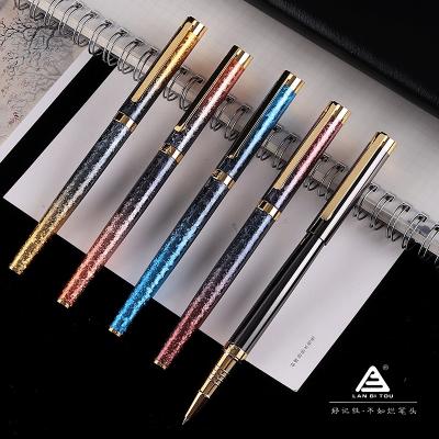 China High Quality Factory Price Custom Logo Color Fountain Pen Gold Matte Black Business Gift Pen Luxury Fountain Pen Student for sale