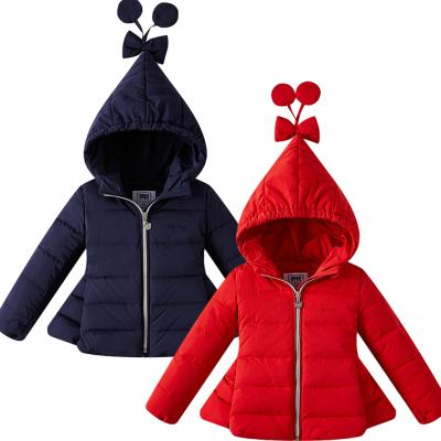 China Hooded Jacket Winter Branded Ride Down Coat Kids Girls Clothing Stripper Coat With Cute Design for sale