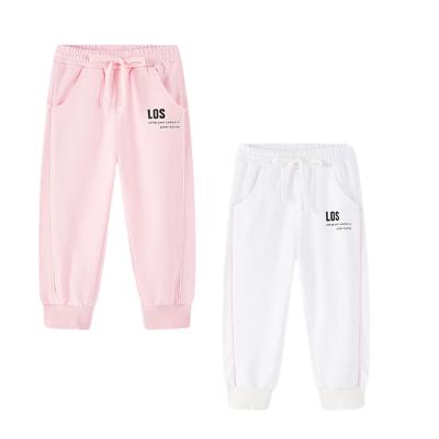 China Color Fade Proof Spring Autumn Children's Letter Printing Sweatpants Letter Trouser Long Pants for sale