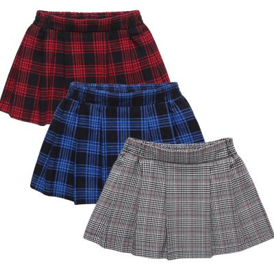 China Wholesale Soft Tasteful Plaid Preppy Skirts Anti-Wrinkle Girl Clothing Style Kids Clothing for sale