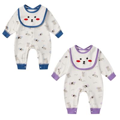 China Breathable Autumn/Winter Baby Rompers Toddler Clothes Cute Animal Pattern Baby Romper Long Sleeve Onesie Jumpsuit Unisex for sale