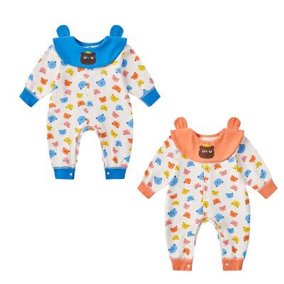 China 100% Cotton Autumn/Spring Baby Rompers Toddler Clothes Onesie Long Sleeve Jumpsuit Cute Bear Baby Romper for sale