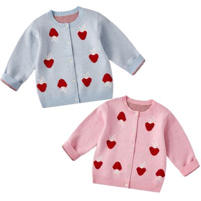 China RTS Anti-Shrink Kids Clothes Cotton Baby Long Sleeve Cardigan Sweater for sale