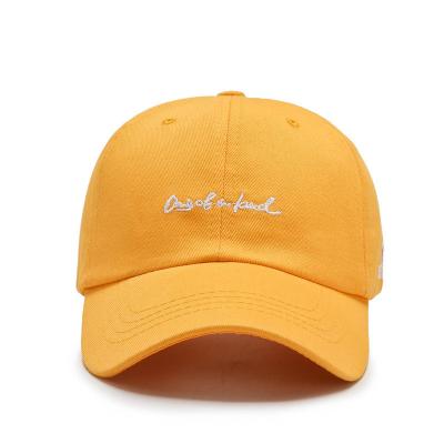 China OEM Custom High Quality Custom Embroidery JOINT Logo Orange Baseball Cap Hat 6 Panel for sale