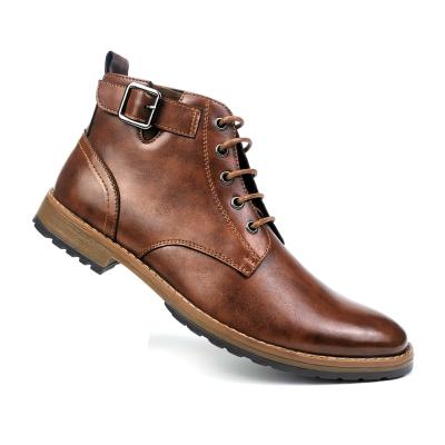 China Men's Round Winter Boots Factory Custom Made Chelsea Leather Dress Boots For Men for sale