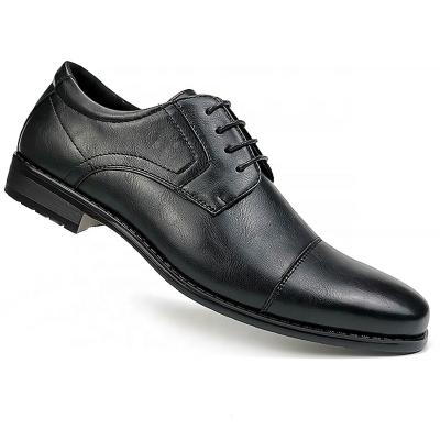 China Amazon Hot Selling Men's Business Shoe Breathable Dress and Oxford Wedding Office Salmon Formal Handmade Shoe Leather Lace-up Derby Shoe for sale