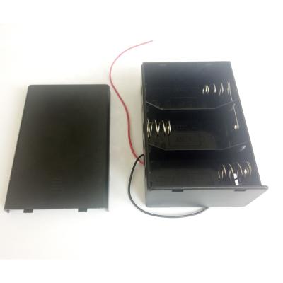 China 3 x D Lead Wire Cells Battery Box Case Holder (UM-1X3) with Slide Cover for 4.5V for sale