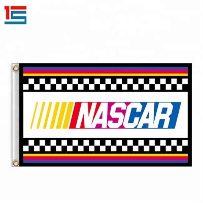 China Nascar VOLANTE Flag Custom Racing Black And White Competition Lattice Flag for sale