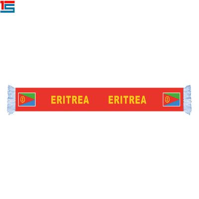 China 100% Jacquard Scarf Football Fans Team ERITREA State Logo Acrylic Knitting Daily Scarf for sale