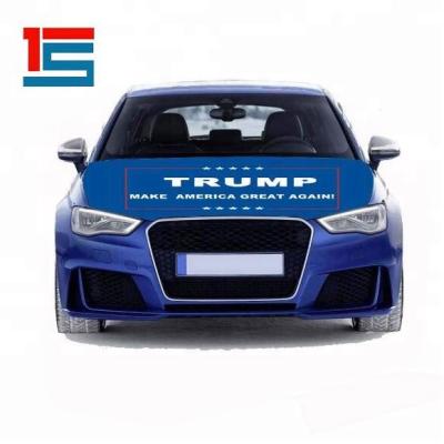 China Theft 3.3X5FT-100X150CM Polyester Fabric Trump Flag Car Hood Engine Cover Bonnet Banner for sale