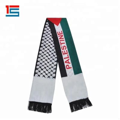 China Daily Sublimation Printing Satin Palestine Flag Making Scarf for sale