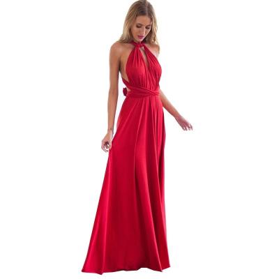 China Convertible Long Dress Boho Maxi Dress Party Bridesmaids Club Red Dress Bandage Women Anti-Static Sexy Wrap Multiway Long for sale