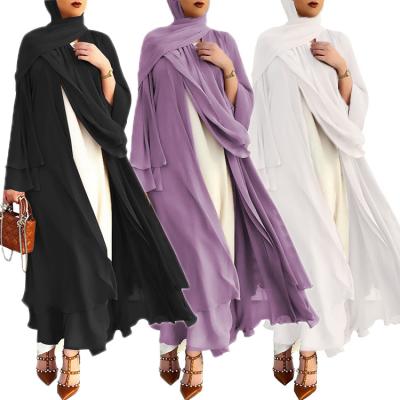 China Polyester Saudi Muslim Dresses 2022 Girls Sports Luxurious Open Robe Muslim Prayer Khimar Abaya Long Robe Dubai 2020 Open Abayas Women for sale