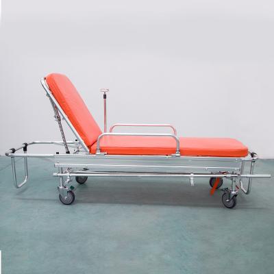 China Modren Manufacturer Wholesale Price Light Weigh Aluminum Alloy Hospital Ambulance Stretcher Trolley With Wheels for sale