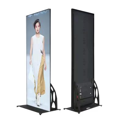 China Vendedor Espejo Led Screen P2.5 Hd Video Led Piso Parado Publicidad Poster Display Para Centro Comercial en venta