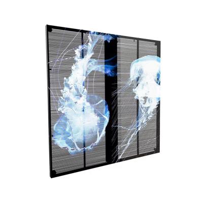 China Pantalla de pantalla LED transparente Panel de vidrio adhesivo LED pantalla transparente al aire libre alquiler interior Pantalla LED transparente en venta