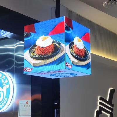 China custom led display  Led Digital Advertising Display Screen Creative Outdoor Waterproof Rotating Magic Cube Led Displays for sale