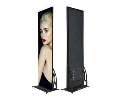 China LED Poster Display Indoor P2.5 full color Mirror Led display Wireless USB 4G Smart Control Poster for sale