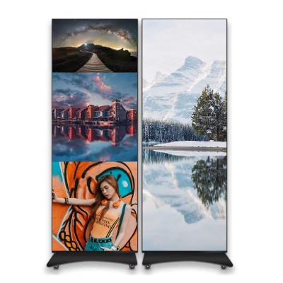 China Buiten LED Poster Display Hoog versnelingspercentage Staande reclame speler P1.53 P1.86 P2 Te koop