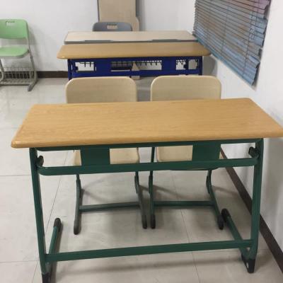 China TOP SALE Modern Student Desk Double Tables And Chair University Classroom School Furniture With Chairs for sale