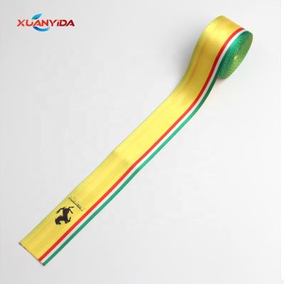 China Classic Good Quality Red White Green Stripes Super Car Seat Belts For Ferrari for sale