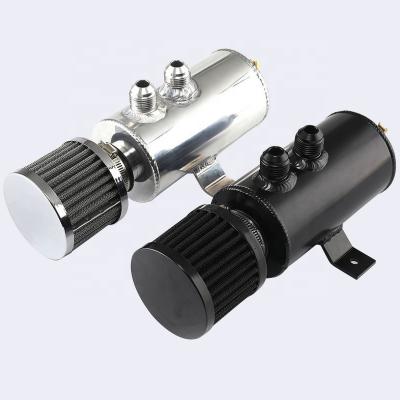 China an10 aluminum black silver air filter fitting 750ml refit racing car oil hook can for sale