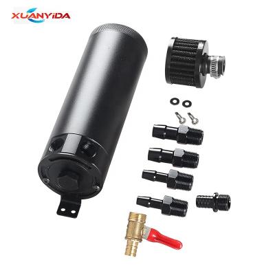 China Wholesale Aluminum Alloy Black Long Racing Car Universal Oil Hook Can With Air Filter for sale