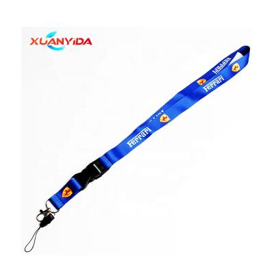 China Customized Logo Clip Nylon Light Duty Strap Lanyards For Ferrari for sale