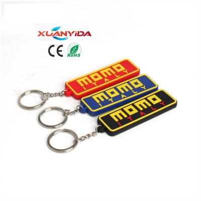 China Company new arrival momo plastic rubber car key chains with logo for sale